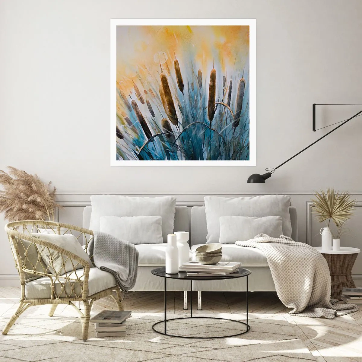 Poster - De kou van het water, de hitte van de zon - 40x40 cm