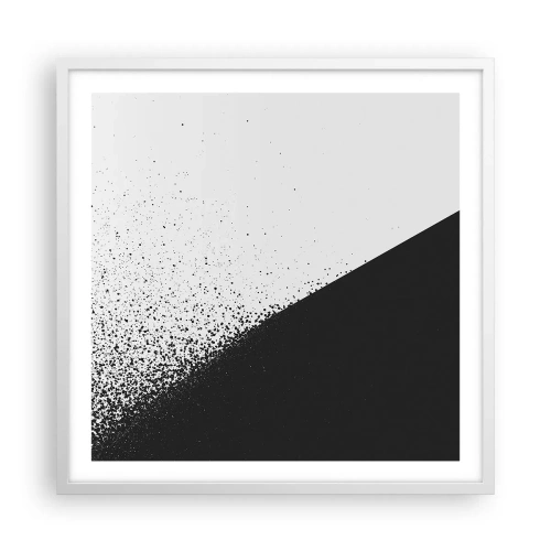 Poster in een witte lijst - Steeds sneller, meer en meer - 60x60 cm