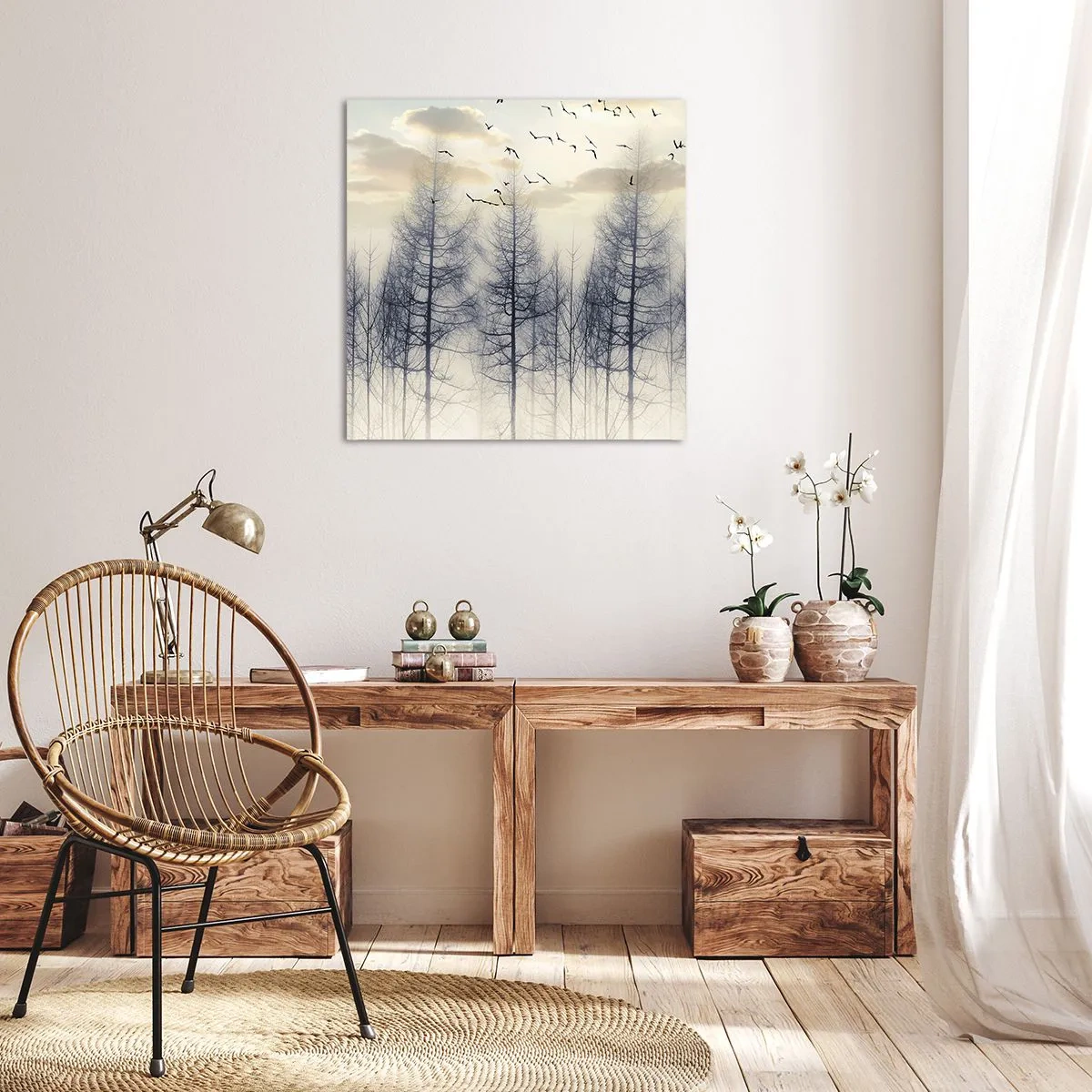 Schilderen op canvas - Bosgeesten - 50x50 cm