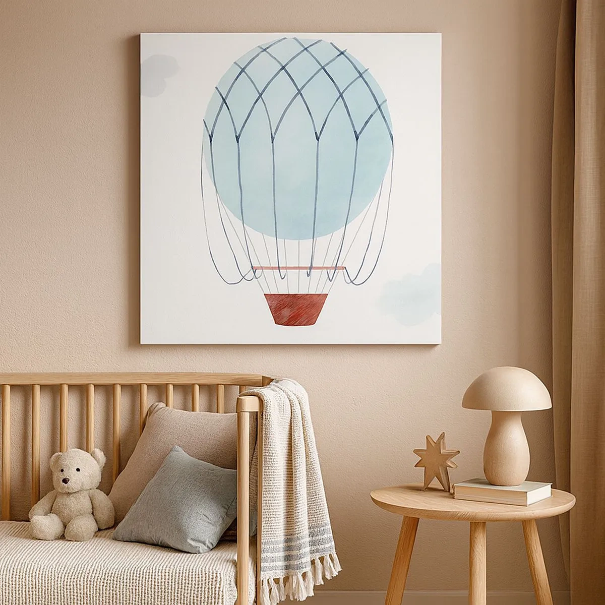 Schilderen op canvas - Hekemaal in de wolken - 30x30 cm