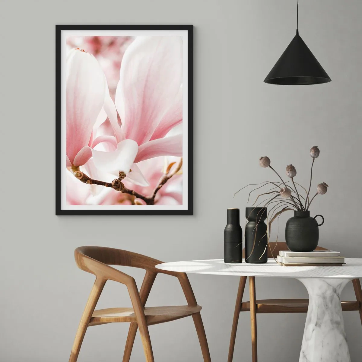Poster in een zwarte lijst - Een overvloed aan tederheid - 40x50 cm