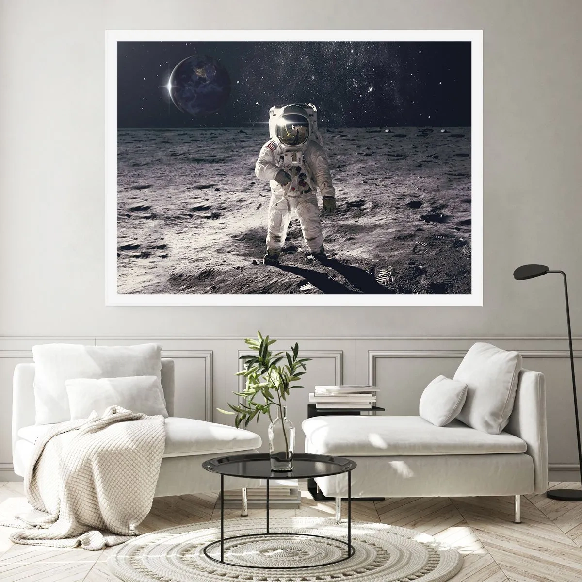 Poster - Groetjes van de maan - 40x30 cm