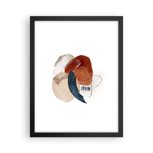 Poster in een zwarte lijst - Ovale compositie - 30x40 cm