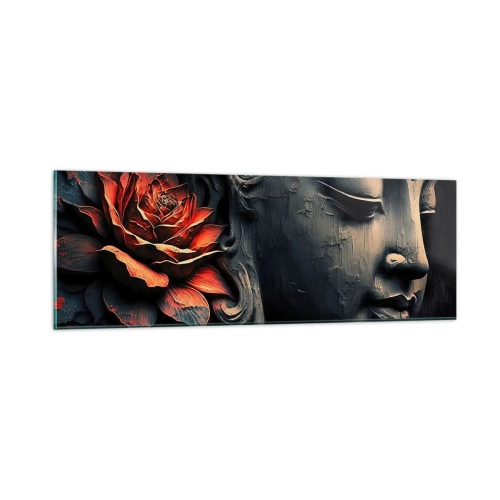 Schilderen op glas - In harmonie met de wereld - 90x30 cm
