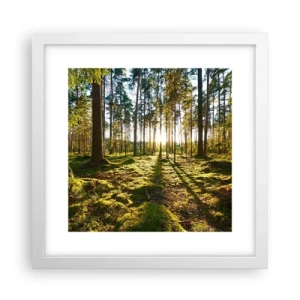 Poster in een witte lijst - … Achter de zeven bossen - 30x30 cm