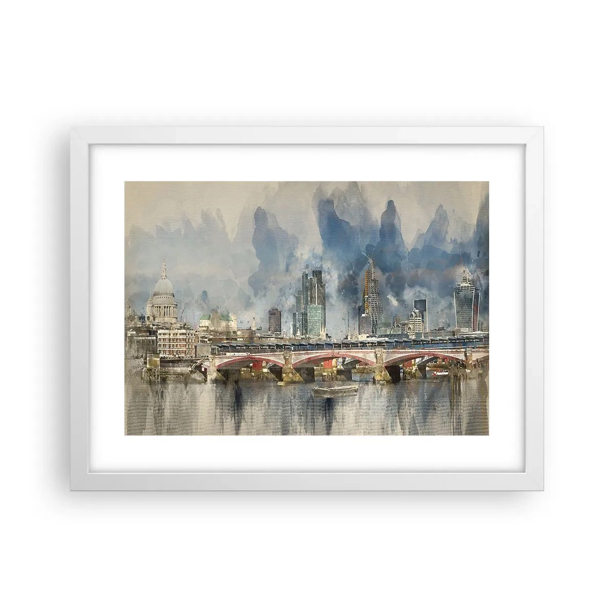Poster in een witte lijst - Londen in al zijn glorie - 40x30 cm