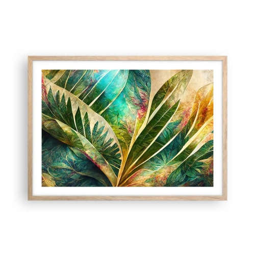 Een poster in een licht eiken lijst - De kleuren van de tropen - 70x50 cm