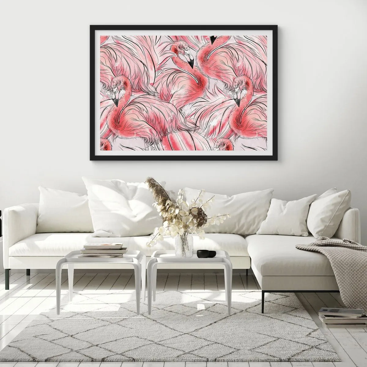 Poster in een zwarte lijst - Vogelcorps de ballet - 40x30 cm