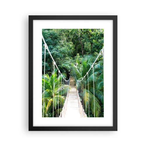Poster in een zwarte lijst - Welkom in de jungle! - 30x40 cm