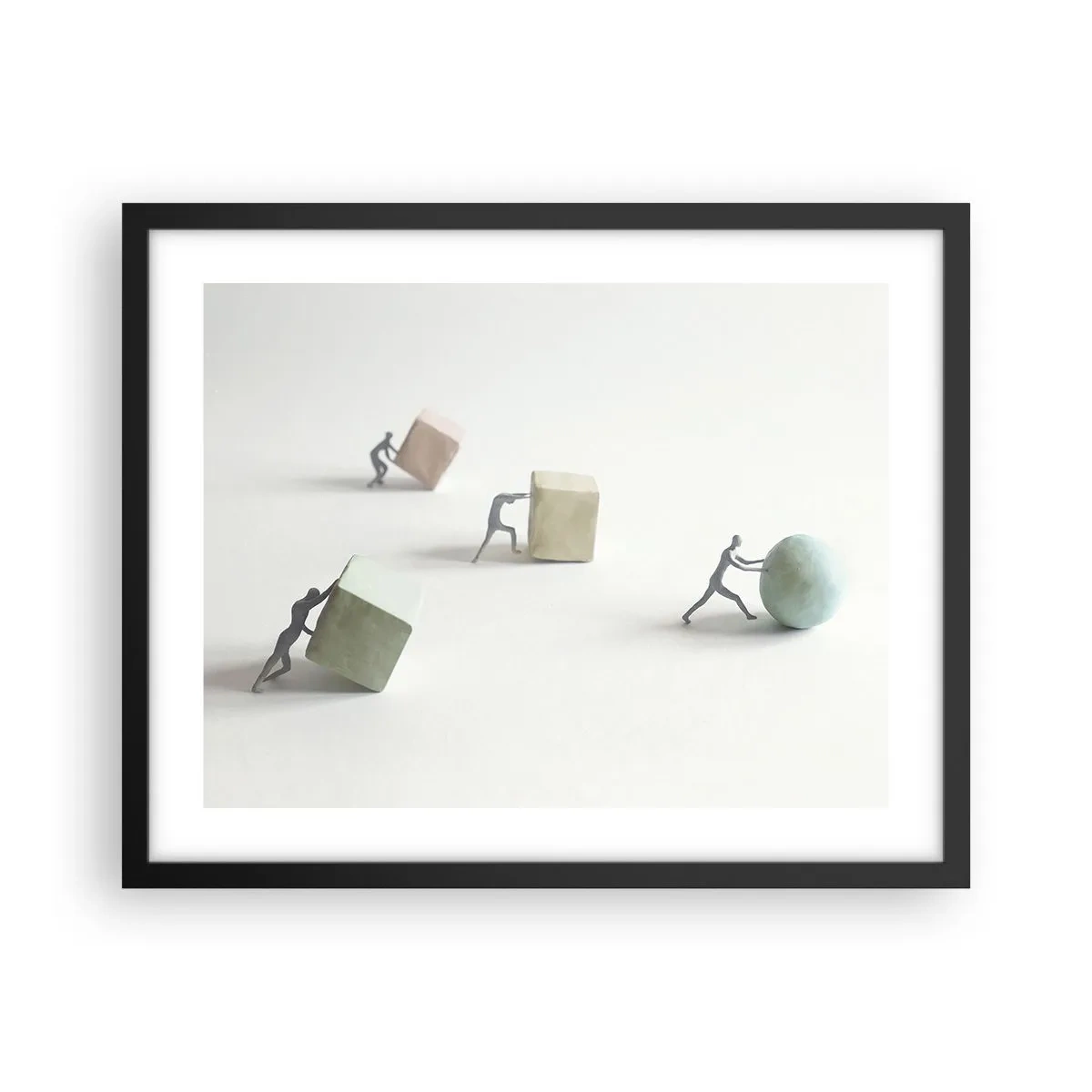 Poster in een zwarte lijst - Puur leven - 50x40 cm