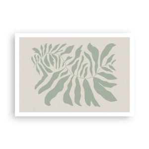 Poster - Smaragdgroene tak - 100x70 cm