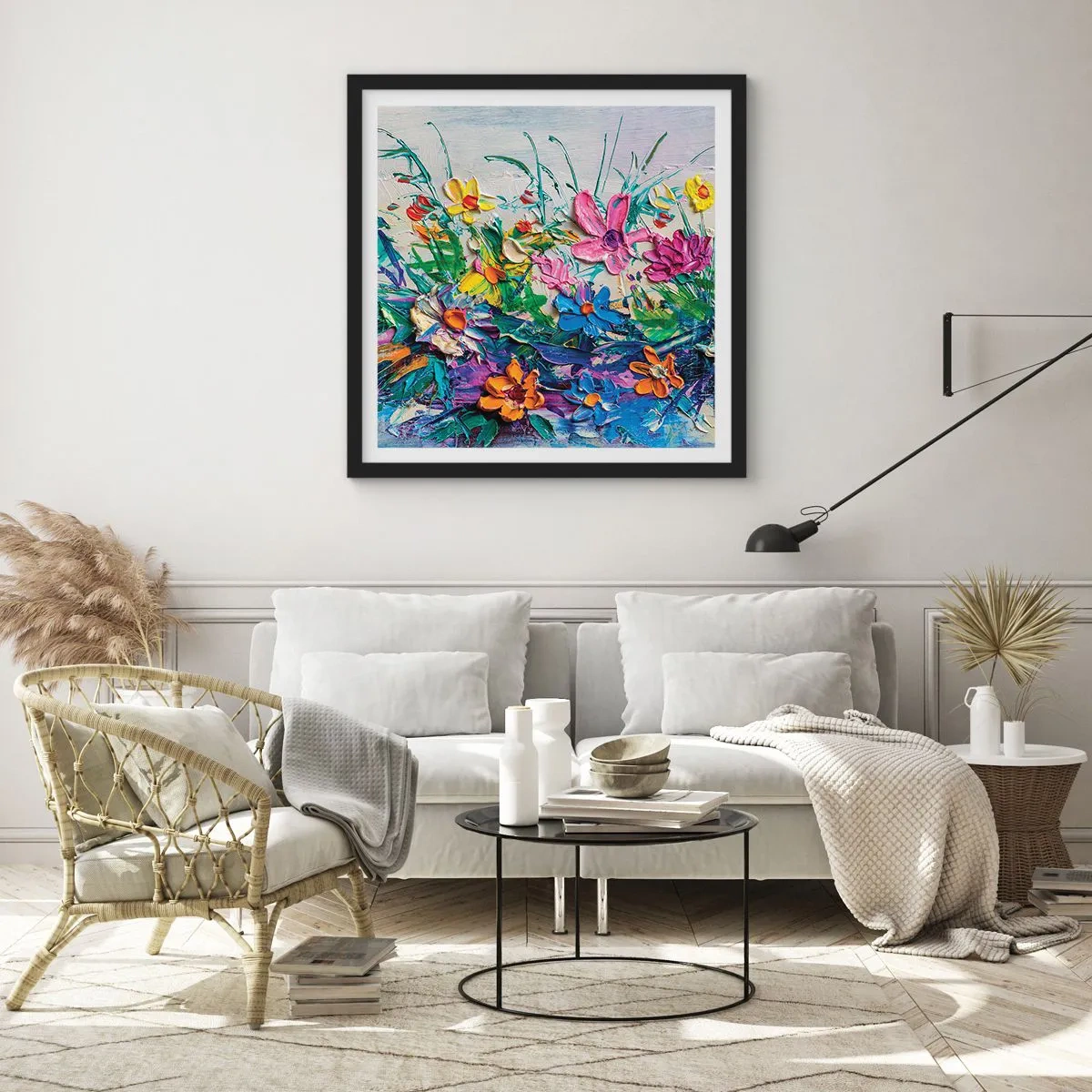 Poster in een zwarte lijst - Helemaal geen stilleven - 50x50 cm