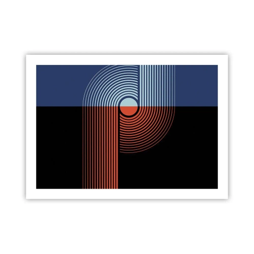 Poster - In een geometrische omhelzing - 70x50 cm