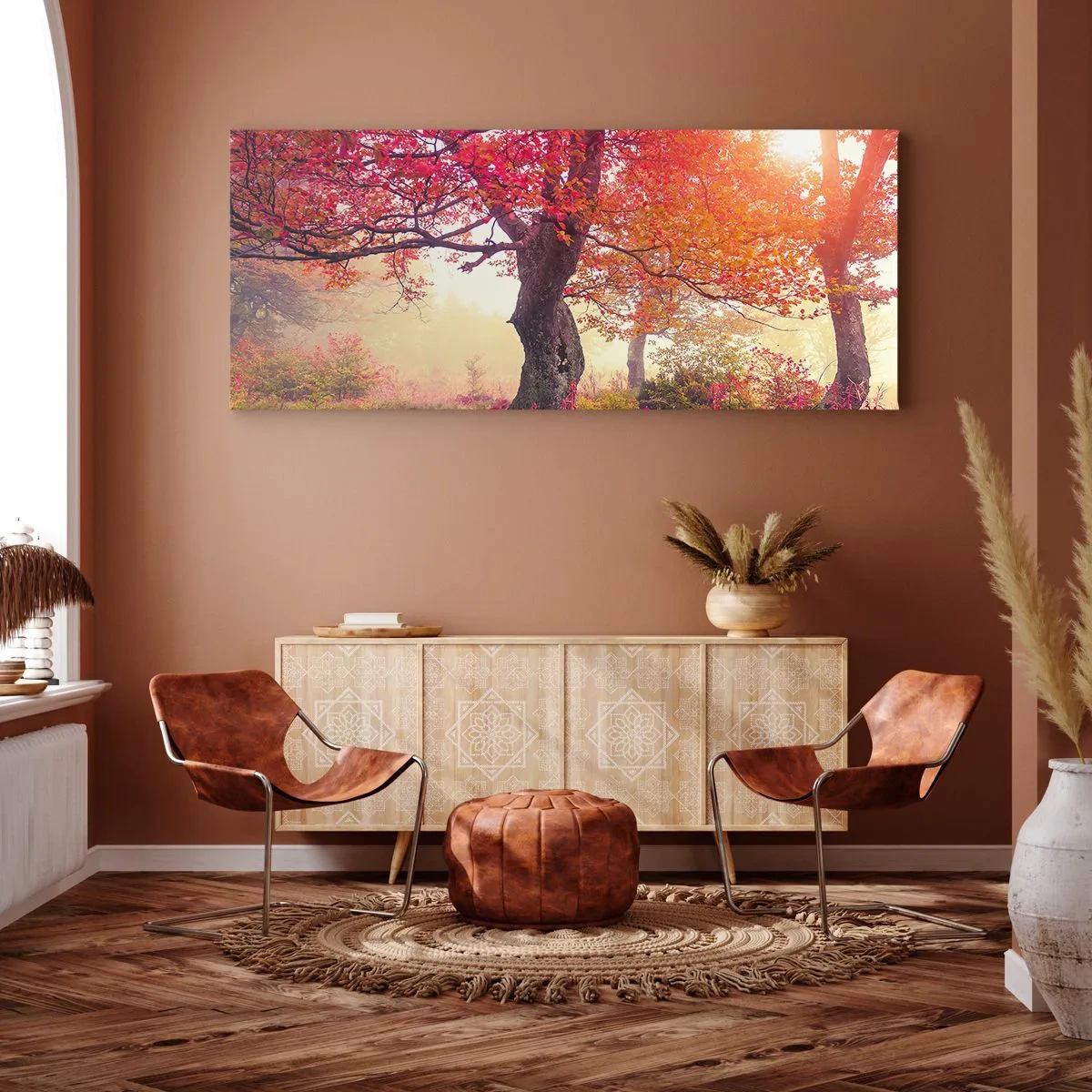 Schilderen op canvas - Bloeiende razernij - 100x40 cm