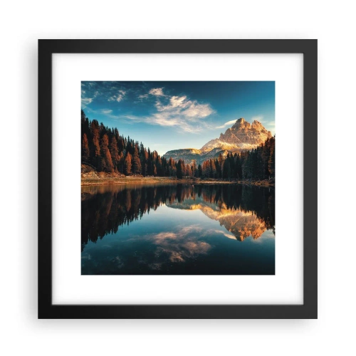 Poster in een zwarte lijst - Dubbel landschap - 30x30 cm