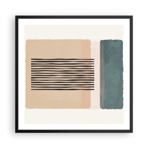 Poster in een zwarte lijst - Alles is oke - 60x60 cm