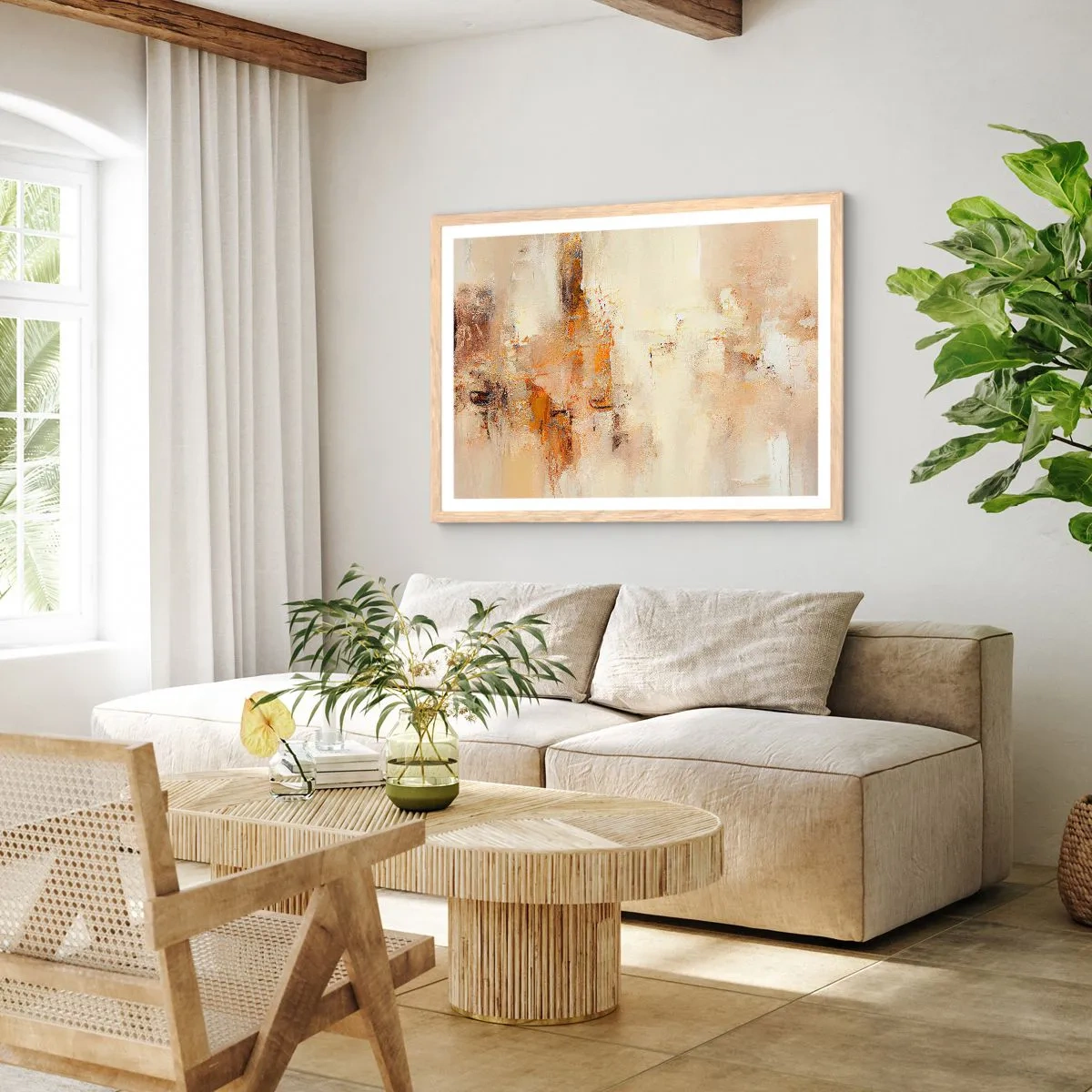 Een poster in een licht eiken lijst - Ziel van Amber - 100x70 cm