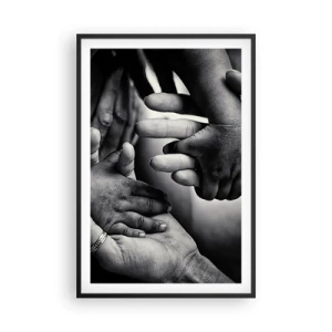 Poster in een zwarte lijst - Om mens te zijn - 61x91 cm