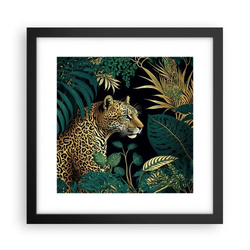 Poster in een zwarte lijst - Een gastheer in de jungle - 30x30 cm