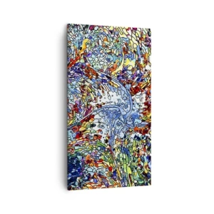 Schilderen op canvas - Glas in lood druppel - 45x80 cm