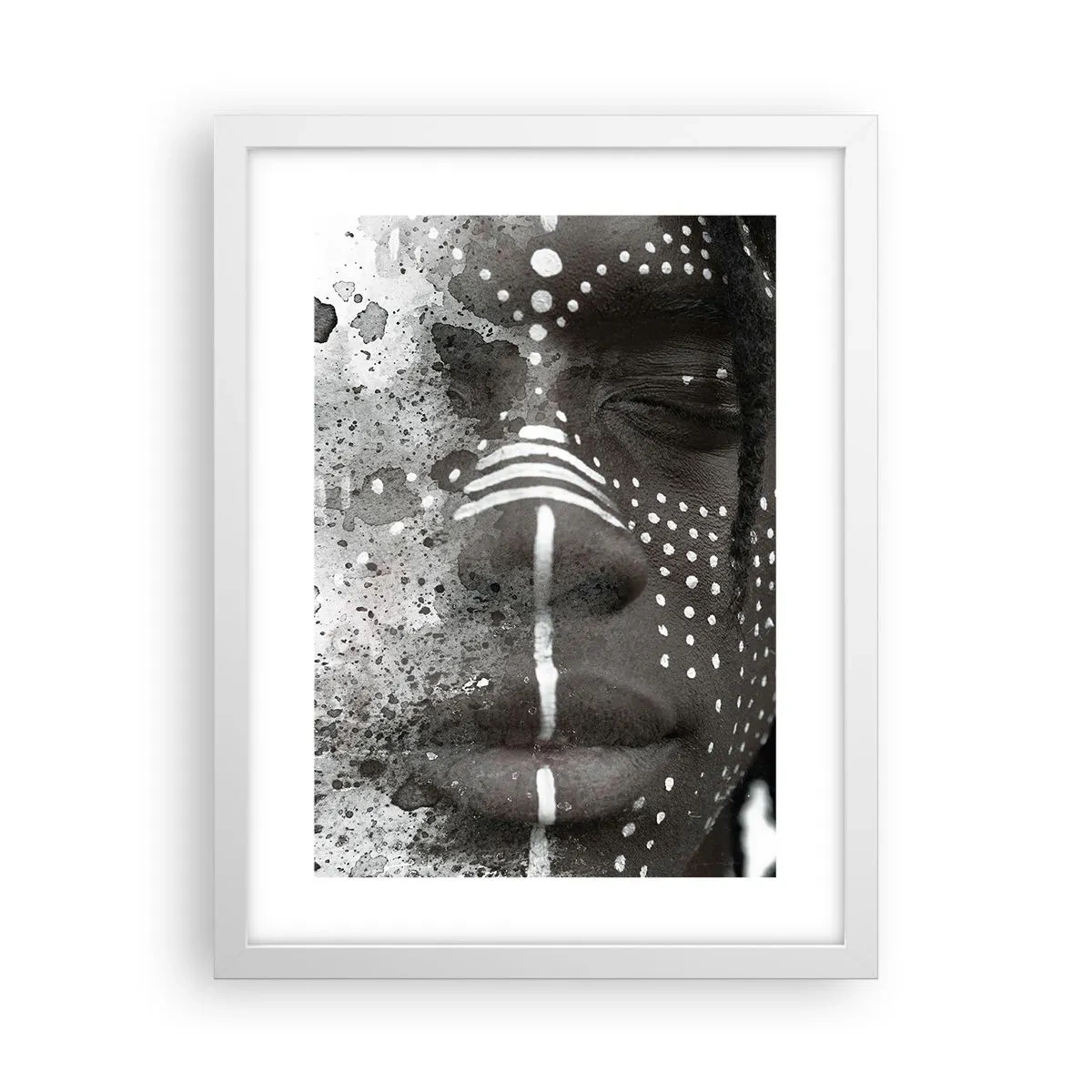 Poster in een witte lijst - Ontdek de oergeest - 30x40 cm