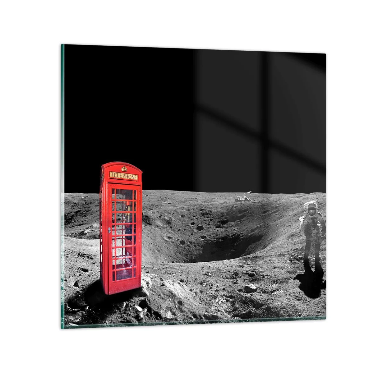 Schilderen op glas - Een kosmische grap - 30x30 cm