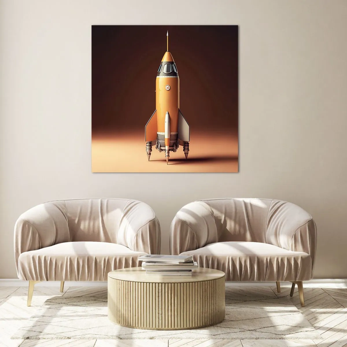 Schilderen op glas - Het begint met een droom - 70x70 cm