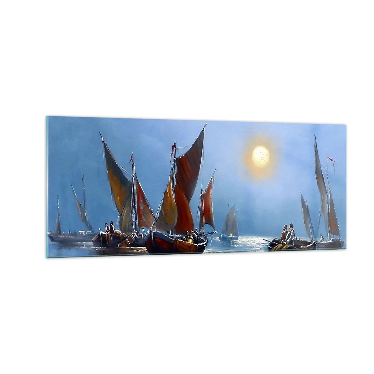 Schilderen op glas - Nachtvangst - 100x40 cm