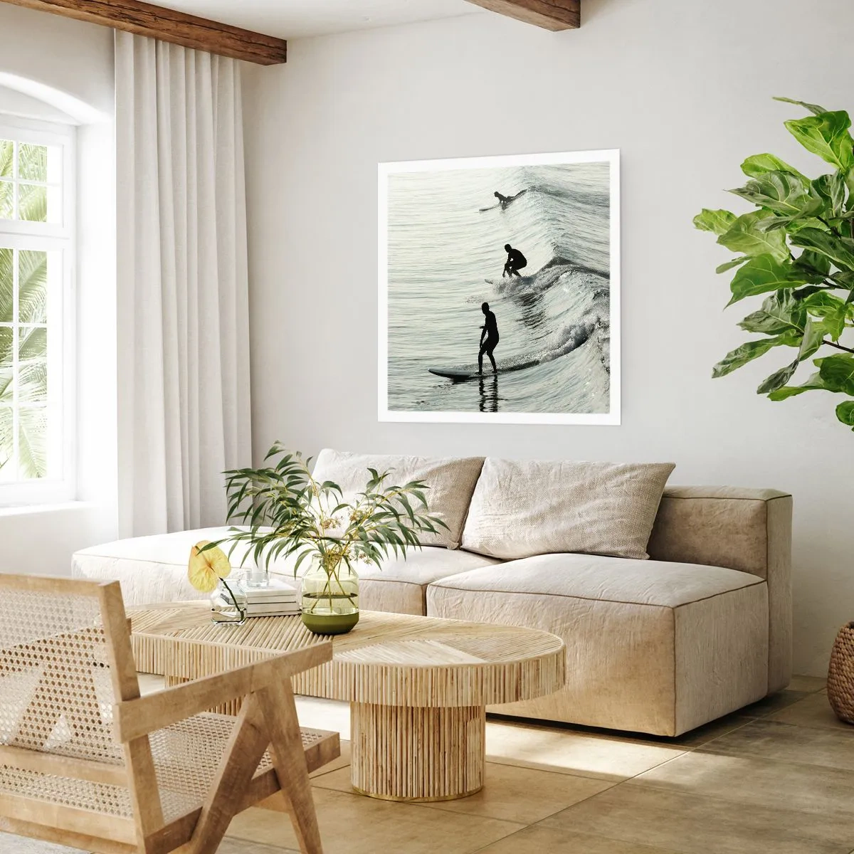 Poster - Om de golf te ontmoeten - 60x60 cm