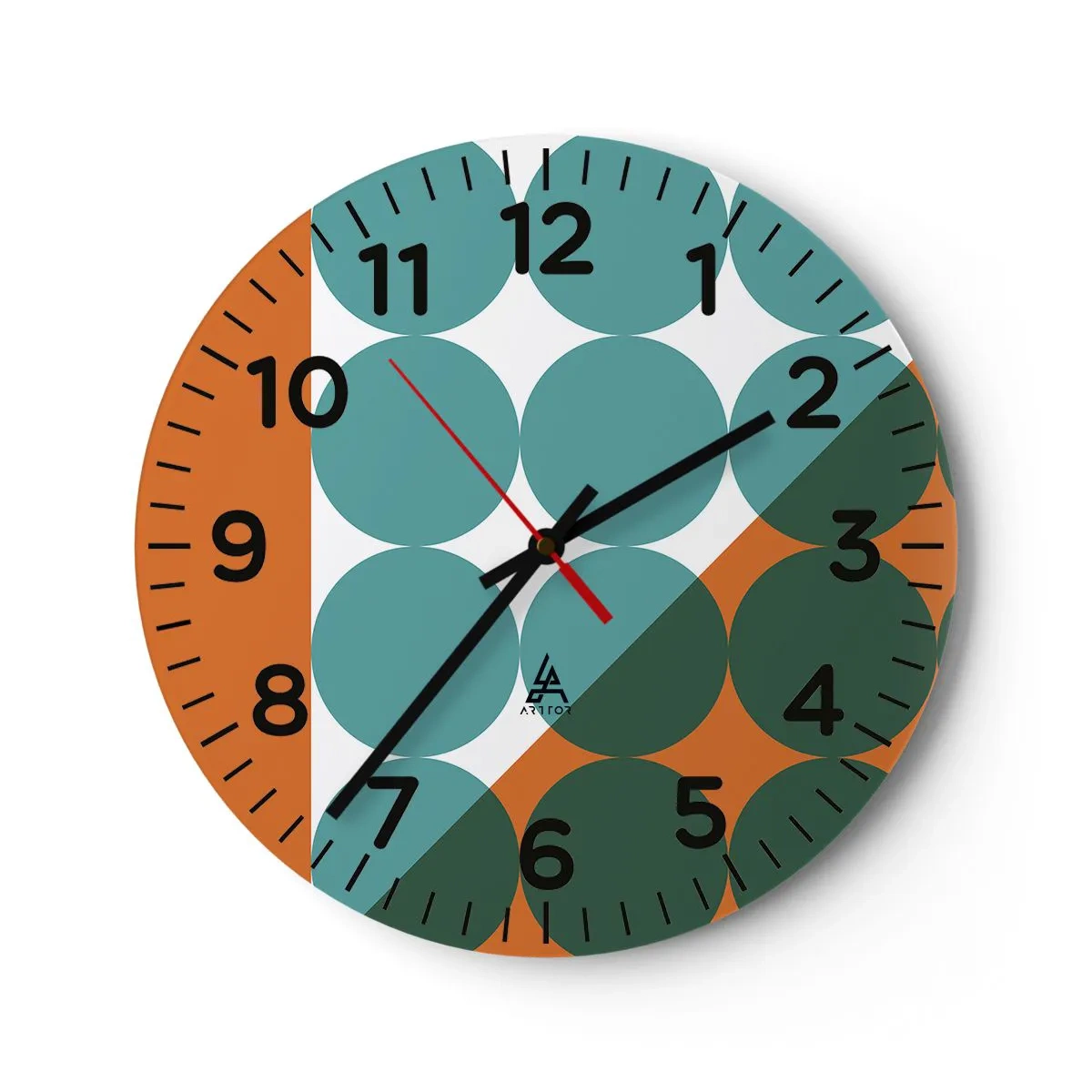 Wandklok - Klok - Omhoog en diagonaal - 40x40 cm