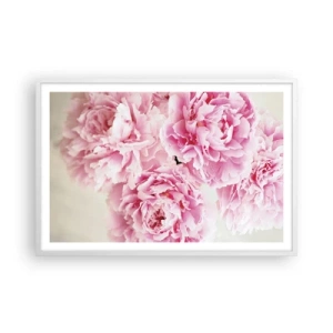 Poster in een witte lijst - In roze glamour - 91x61 cm