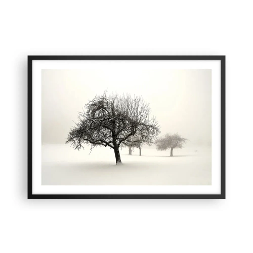 Poster in een zwarte lijst - Winterslaap - 70x50 cm