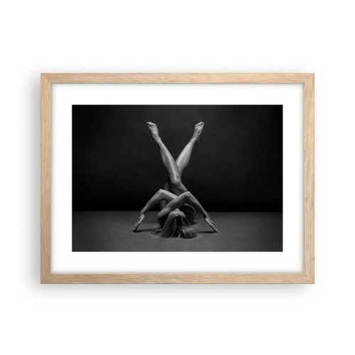 Een poster in een licht eiken lijst - De geometrie van naaktheid - 40x30 cm