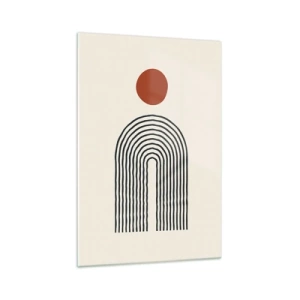 Schilderen op glas - Magnetisme van vormen en kleuren - 70x100 cm