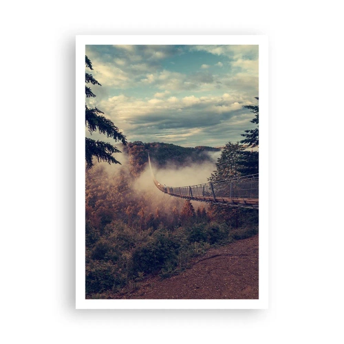 Poster - Boven het herfstbos - 70x100 cm