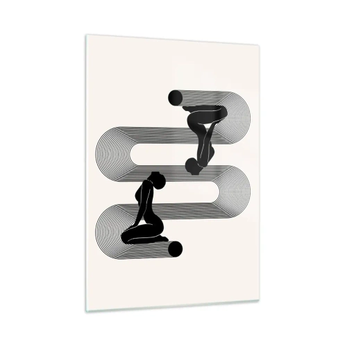 Schilderen op glas - Sensuele symmetrie - 50x70 cm