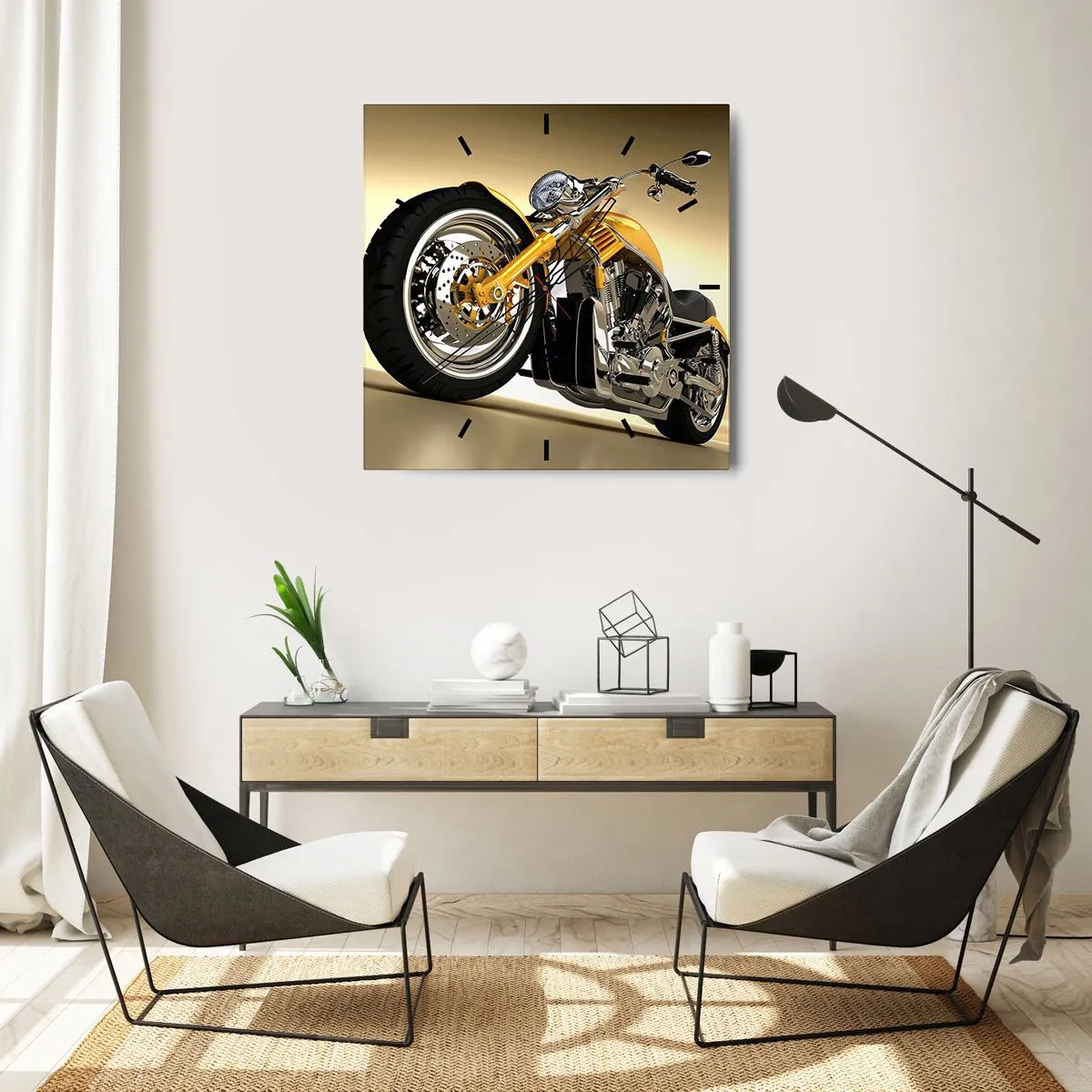 Wandklok - Klok - Een droom van kracht en snelheid - 40x40 cm