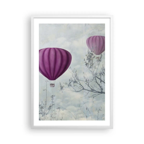 Poster in een witte lijst - Als schepen in de lucht - 50x70 cm