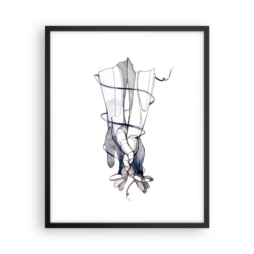 Poster in een zwarte lijst - Touch-studie - 40x50 cm