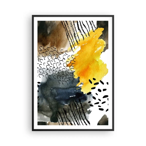 Poster in een zwarte lijst - Een ontmoeting van de elementen - 70x100 cm