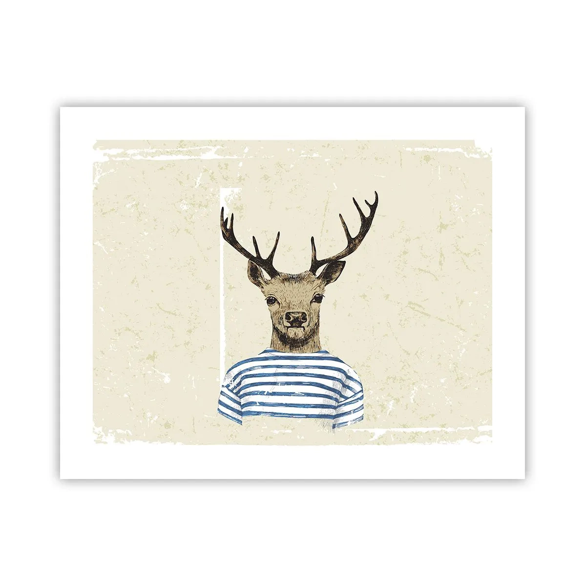 Poster - Omdat ik van gestreepte t-shirts hou! - 50x40 cm