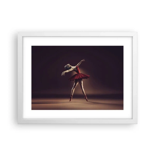 Poster in een witte lijst - Een prima ballerina - 40x30 cm