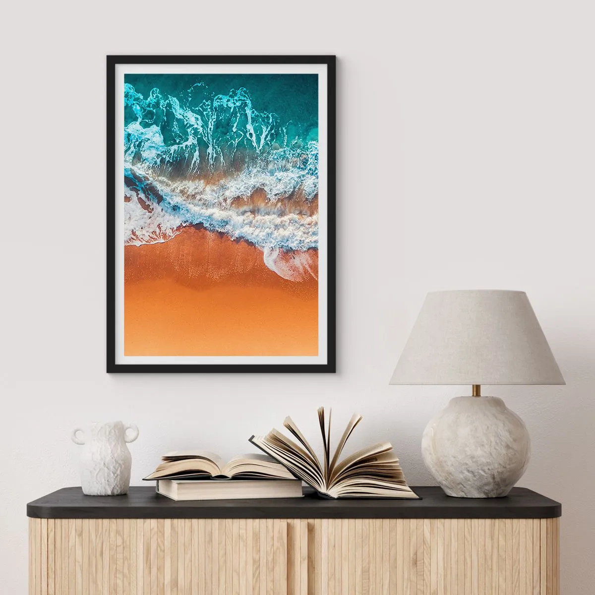 Poster in een zwarte lijst - Altijd hand in hand - 70x100 cm