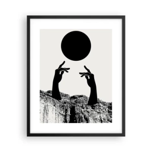 Poster in een zwarte lijst - Surrealistische compositie: de zon en de rest - 40x50 cm