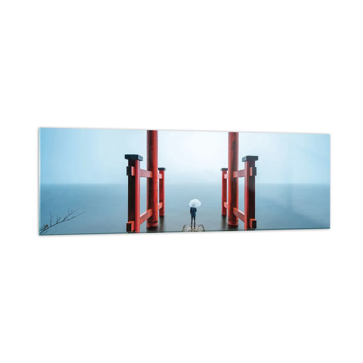 Schilderen op glas - Japanse mijmering - 160x50 cm