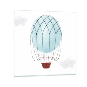 Schilderen op glas - Hekemaal in de wolken - 30x30 cm