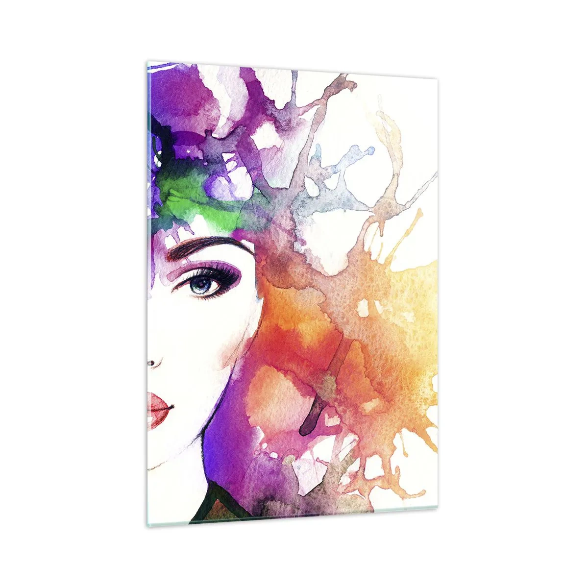 Schilderen op glas - Met hoofd in de wolken - 50x70 cm