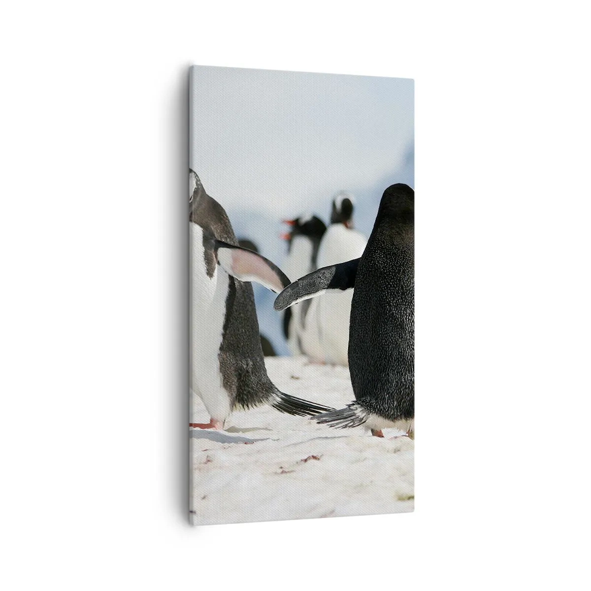 Schilderen op canvas - Dansen in de sneeuw - 55x100 cm