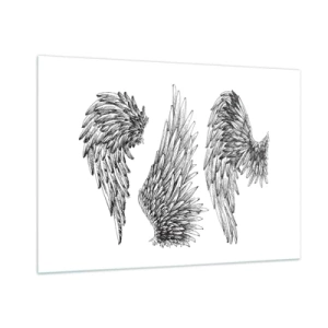 Schilderen op glas - En je kunt een engel worden - 100x70 cm