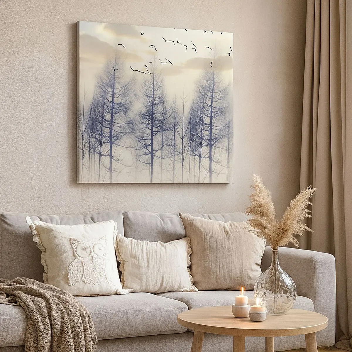 Schilderen op canvas - Bosgeesten - 30x30 cm